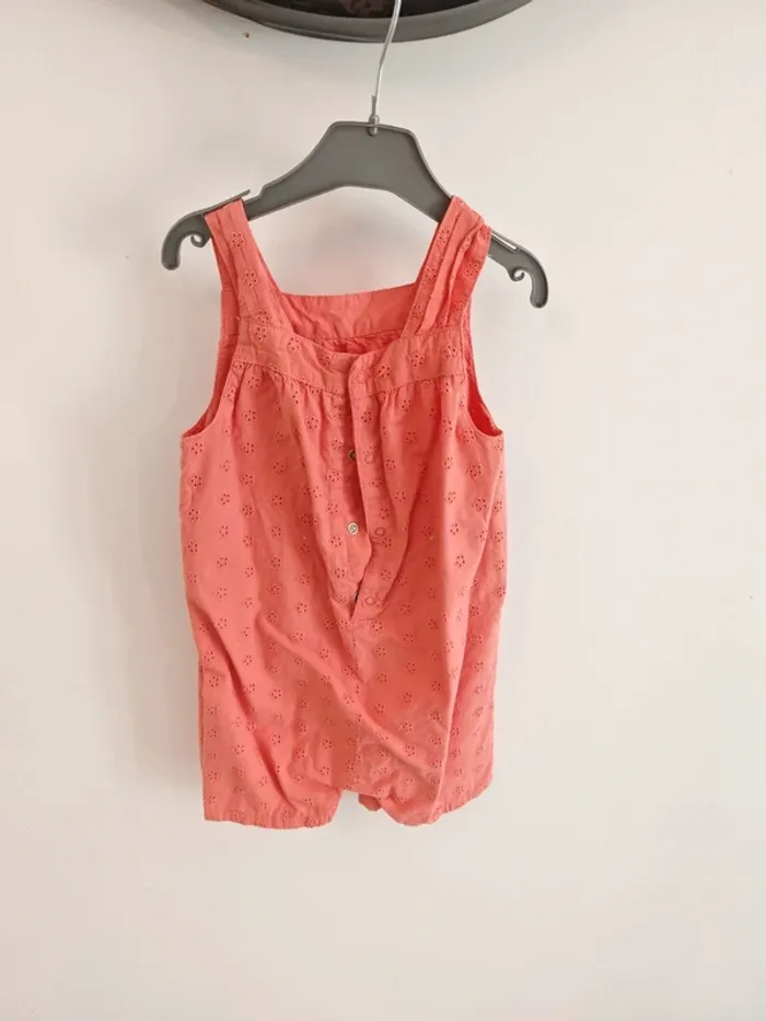 Combi-short d'été corail taille 3 ans - photo numéro 2