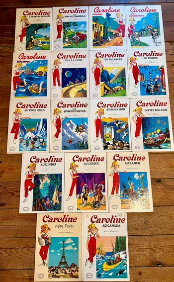 Lot rarissime Intégrale Collection complète livres Caroline grands albums Hachette anciens