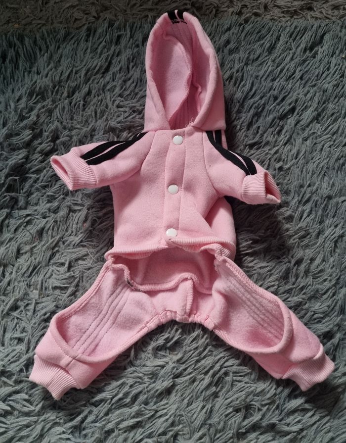 Combinaison jogging rose taille XS pour chien ou chat - photo numéro 4