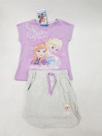 ensemble jupe t-shirt 5 ans la reine des neiges disney