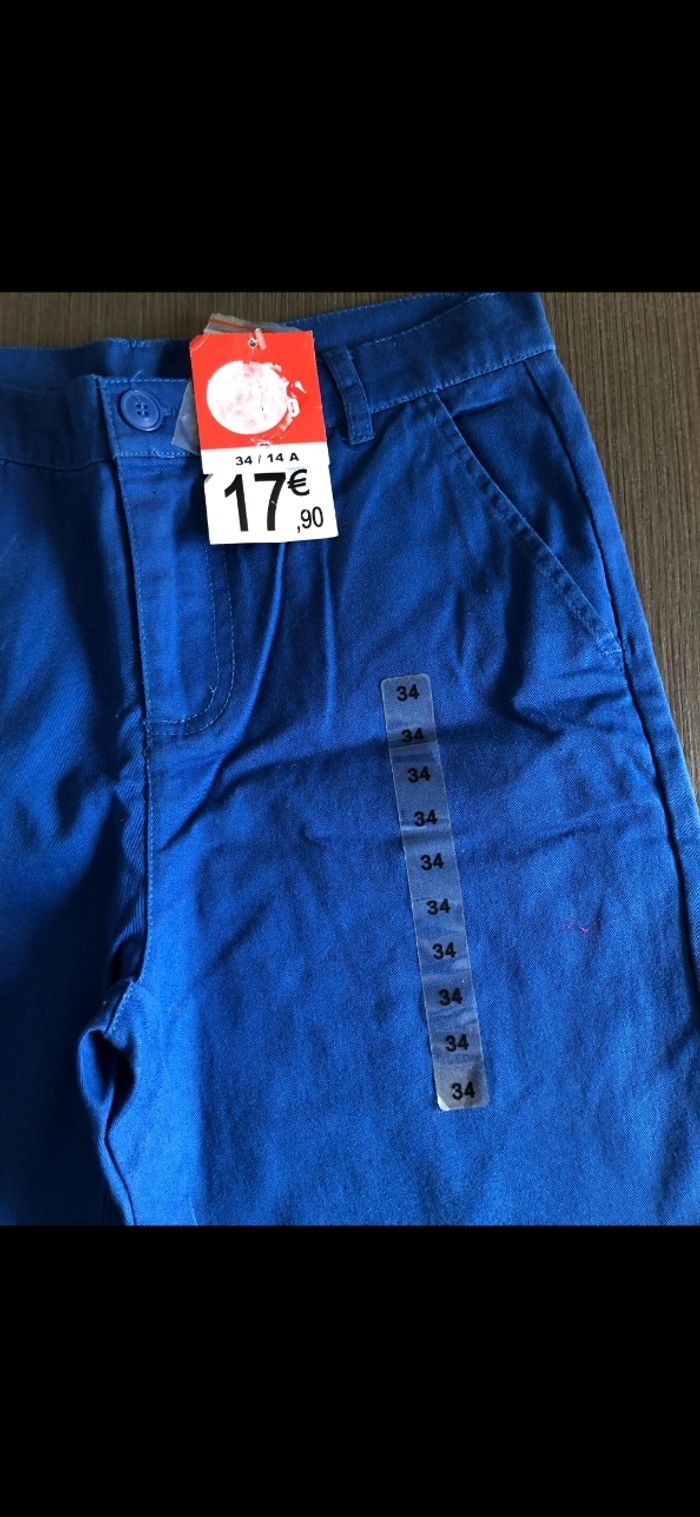 Pantalon bleu tissaia 34/14 ans - photo numéro 2