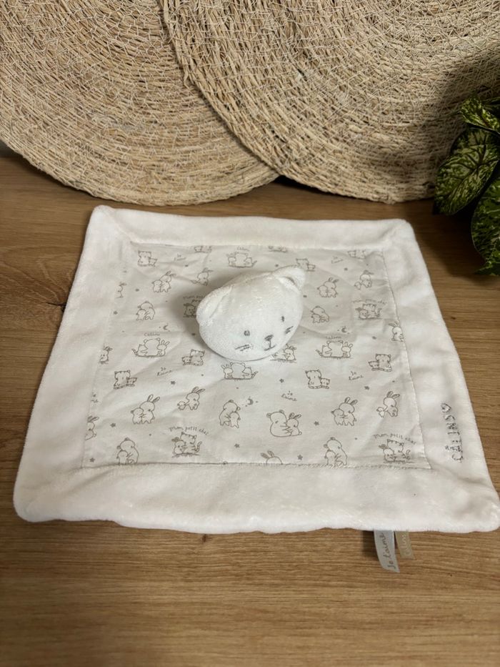 Doudou plat chat blanc mon premier major sergent major