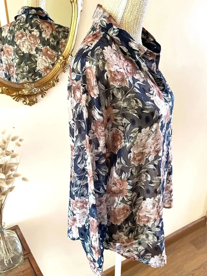 Sublime Haut manche longue Transparent Floral Sophyline taille M/L - photo numéro 15
