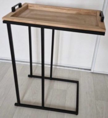 Lot de 2 chevet bois et noir