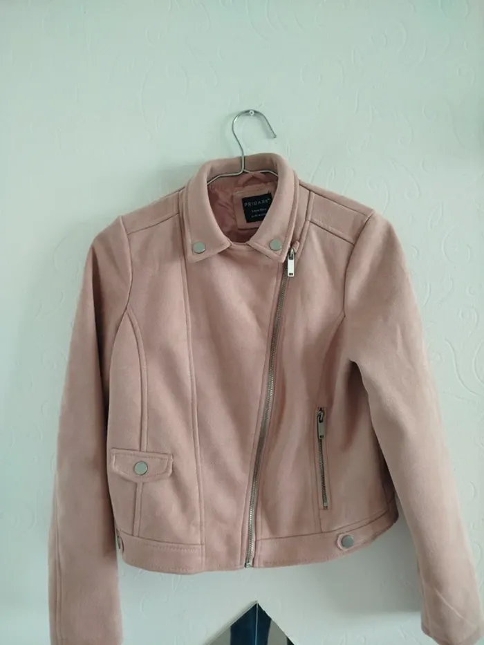 Blazer en daim rose 12 ans - photo numéro 3