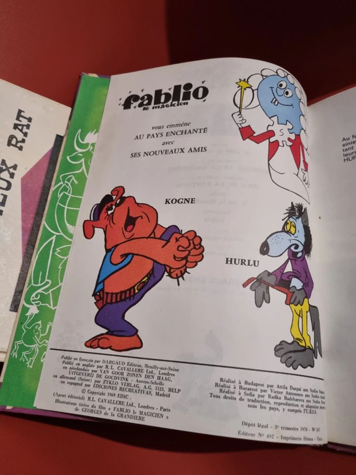 lot de deux bd dargaud Fablio le magicien tome 3 et 6 - photo numéro 7