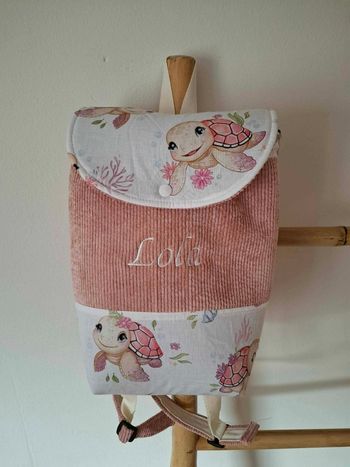 Sac à dos tortue velour