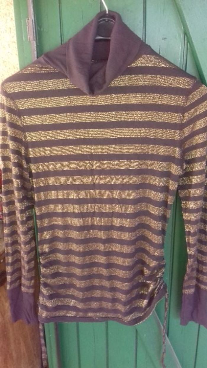 pull léger jennyfer t L doré marron