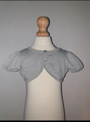 Gilet court argentés 3/4 ans H&M