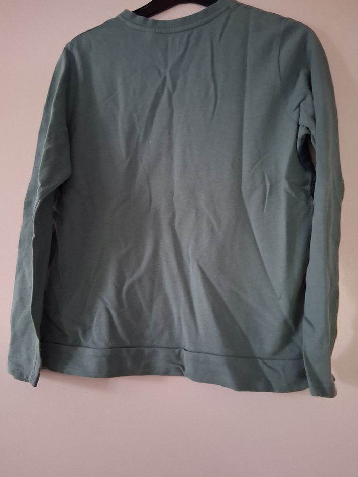 Sweat " okaidi " vert imprimé " t- 12 ans" - photo numéro 2