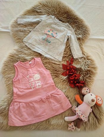 Ensemble  robe t-shirt in extenso  6 mois