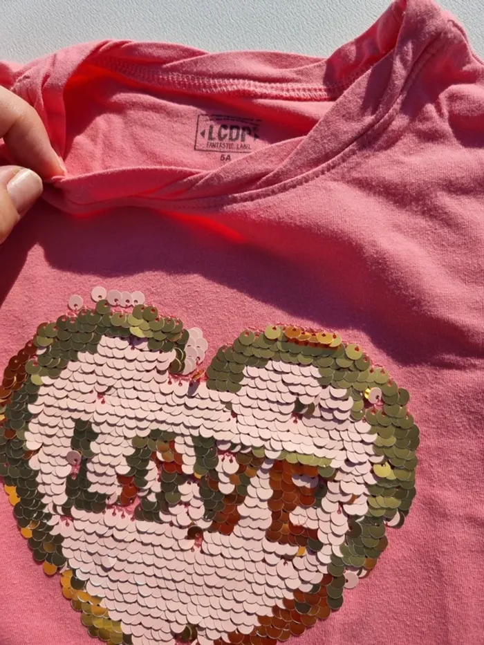 T-shirt sequins love - photo numéro 2