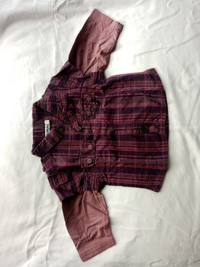 Chemise rayée manches longues 3 mois - photo numéro 1