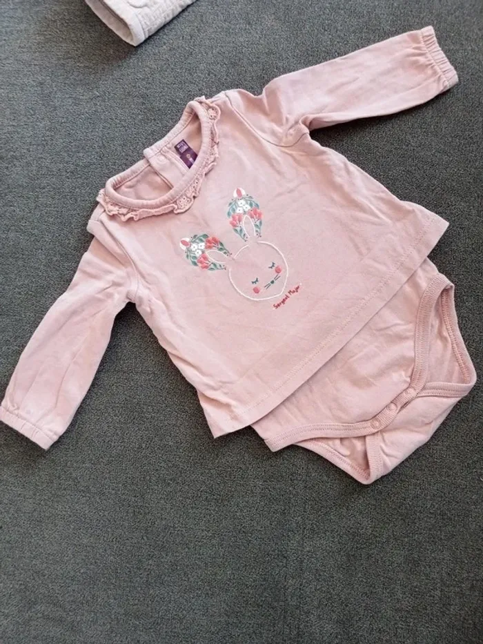 Ensemble salopette et body t-shirt Sergent major 3 mois - photo numéro 5