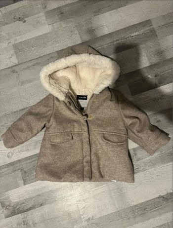 Manteau fourré beige Kiabi 18 mois 👧