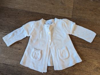 Gilet blanc petit kimbaloo 12 mois