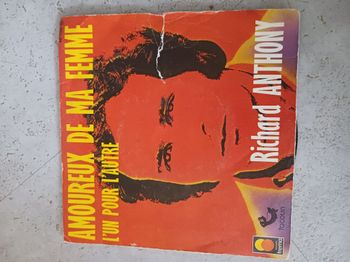 Amoureux De Ma Femme - L'un Pour L'autre  Richard Anthony disque vinyl 45 T