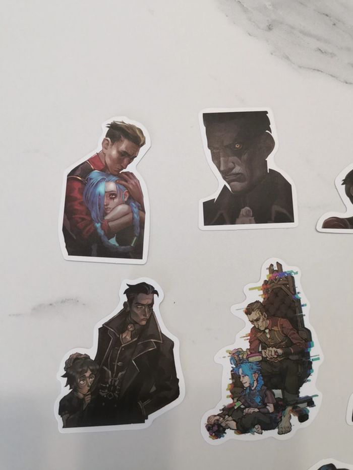 Lot de 8 stickers Arcane - Silco & Jinx - photo numéro 2
