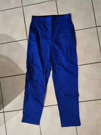 Pantalon bleu taille élastique