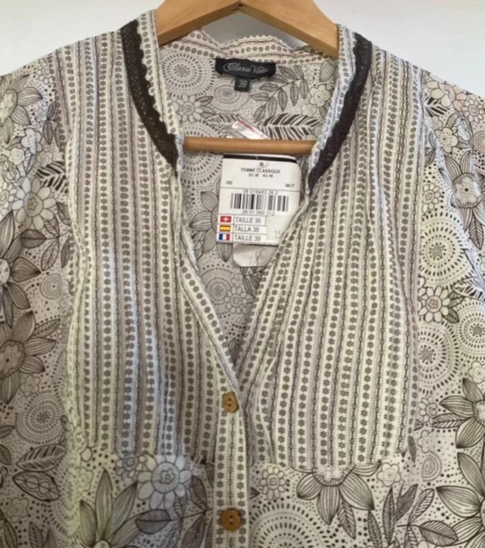 Chemise chemisier blouse Clara Vitti 38 neuf - photo numéro 5