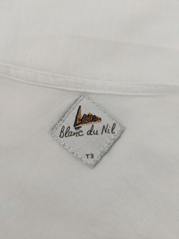 Robe d'été tunique de plage manches évasées - Blanc du Nil - taille 3 (40) - photo numéro 4