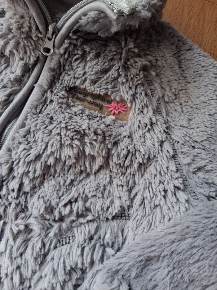 Manteau gris style moumoute - photo numéro 2