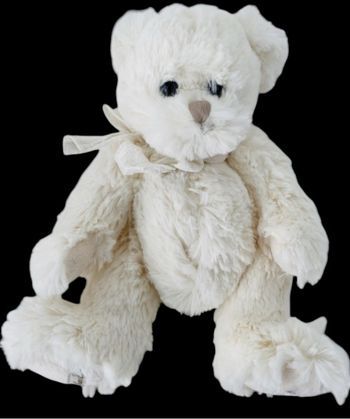 B6025❤️ 28cm Doudou Peluche BUKOWSKI Mon Premier Ours Blanc Crème Écru Beige