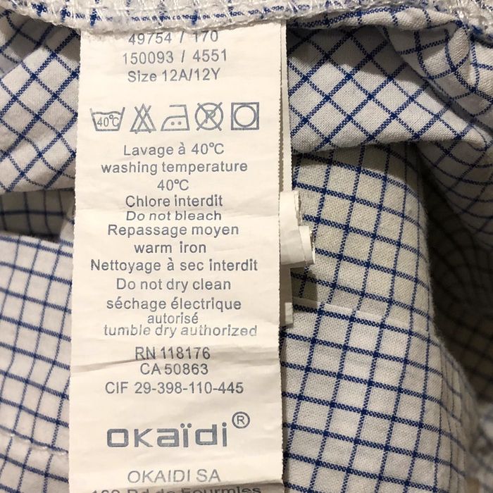 Chemise Okaïdi taille 12 ans petits carreaux - photo numéro 14
