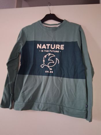 Sweat " okaidi " vert imprimé " t- 12 ans"