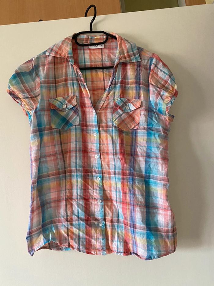 Chemise à carreaux multicolores Okay Taille 38