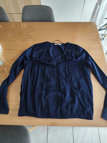 Blouse Camaïeu bleu marine