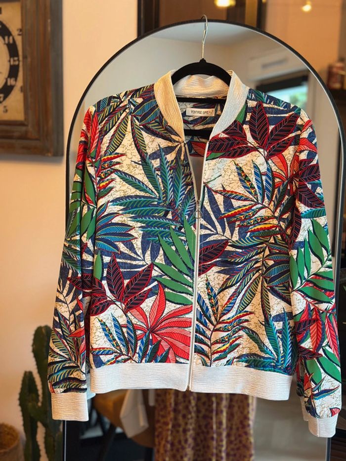 Veste bomber imprimé feuillage Vintage Love T.38