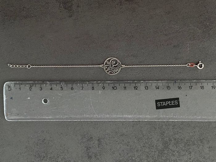 Bracelet argent rhodie « hita » rond travaillé 18 cm Histoire d’Or - photo numéro 3
