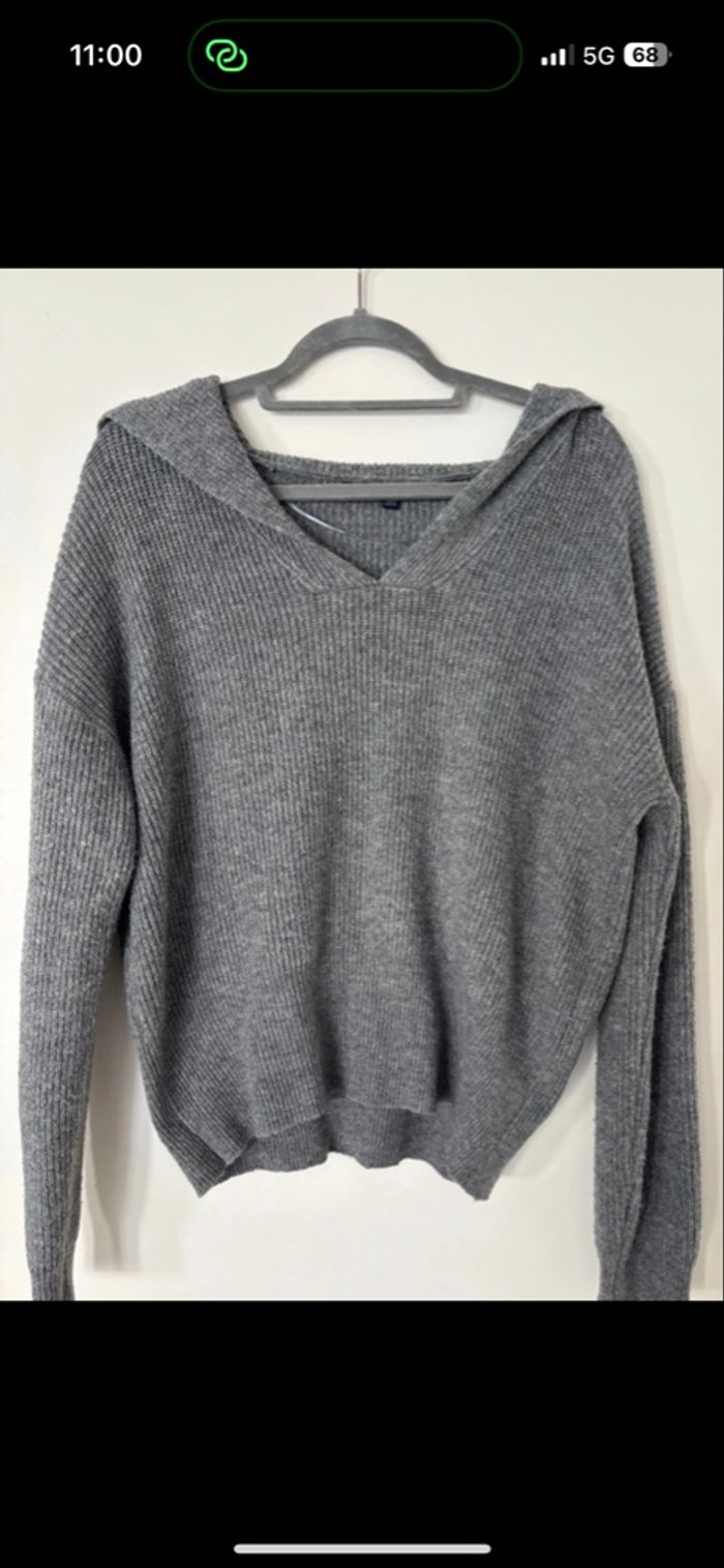 Pull gris - photo numéro 3