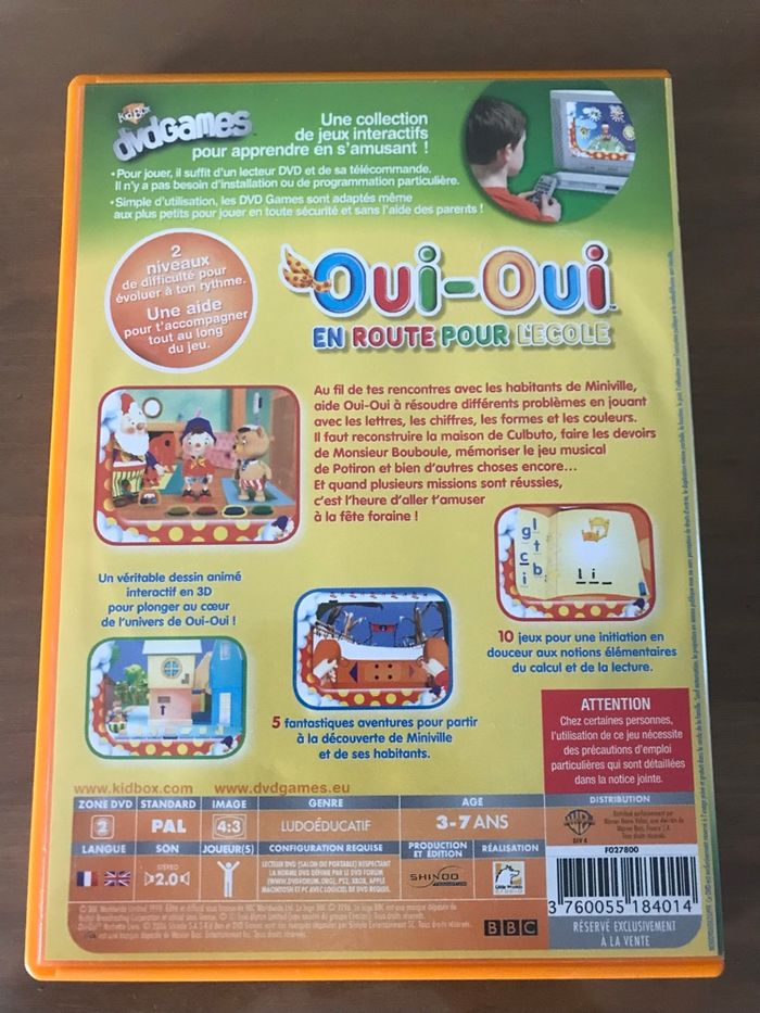 DVDGAMES Dessin animé interactif Oui-Oui En route pour l’école 3 ans - photo numéro 4