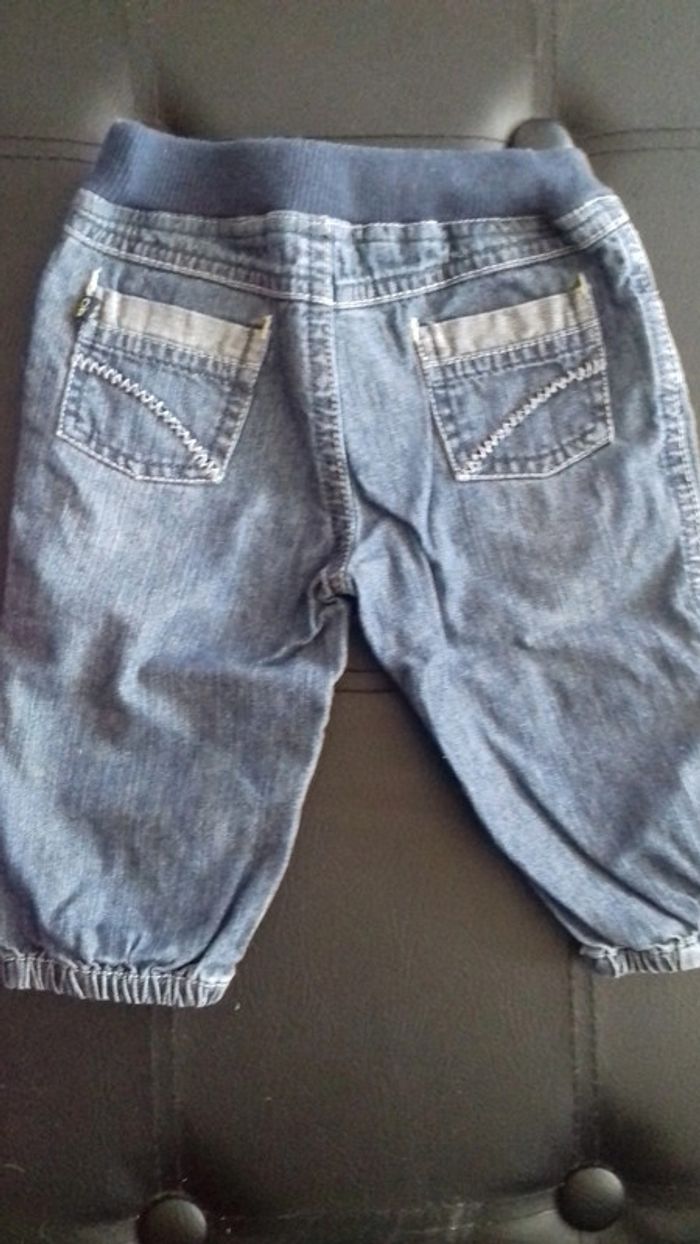 Jean bleu délavé droit Obaibi 6 mois - photo numéro 2