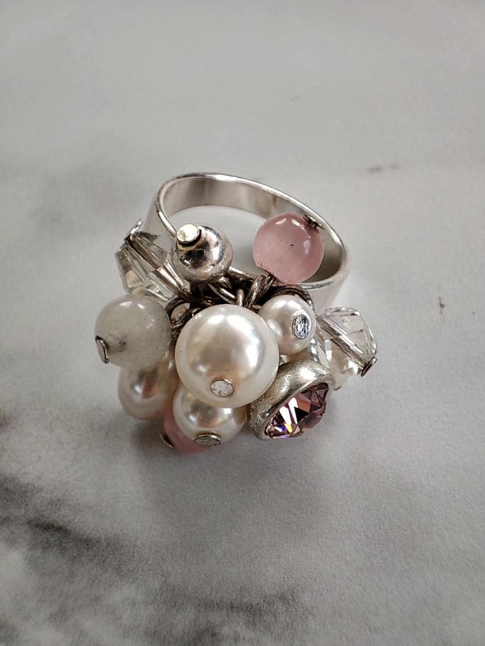 Bague rose et argent - photo numéro 3