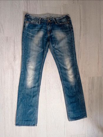 Jean foncé style délavé / femme /marque le temps des cerises / taille 32