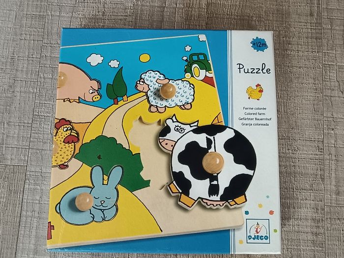 Puzzle 12 mois forme ferme colorée Djeco - photo numéro 3