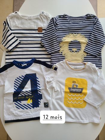 T-shirts 12 mois