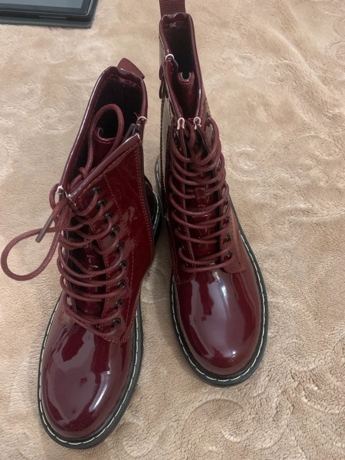 Bottines confortable bordeaux femme 🍭🍭