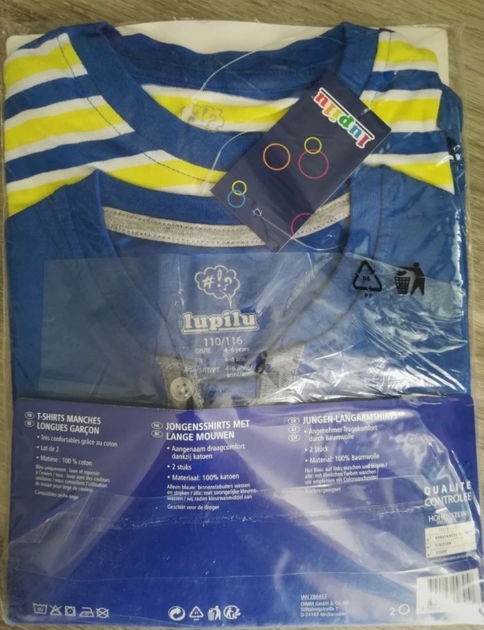 Lot de 2 t shirts ml 110/116 garçon - photo numéro 2