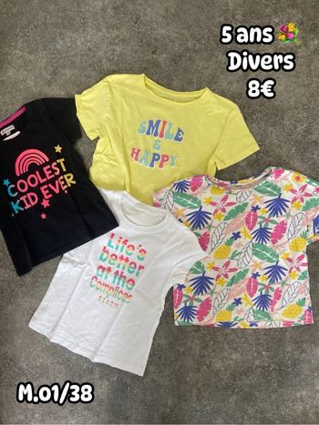 T-shirt 💐 5 ans 💐 Divers