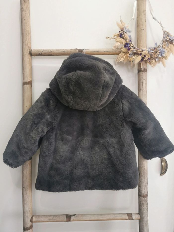 🌺Très beau Manteau Verbaudet 12mois Neuf doudoune polaire reversible piloupilou 12mois - photo numéro 5