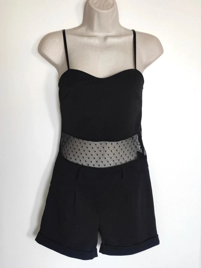 Combi short noir pois dos transparent / Made in Italy - 34/XS à 38/M - photo numéro 7