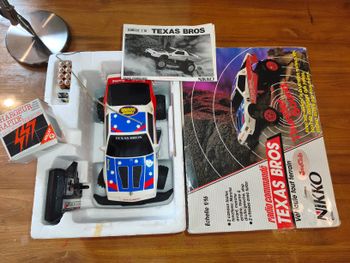 Voiture RC Nikko Texas Bros 15460 R/C 1:16 Vintage ( années 1990 )100% Fonctionnel Boîte et Notice