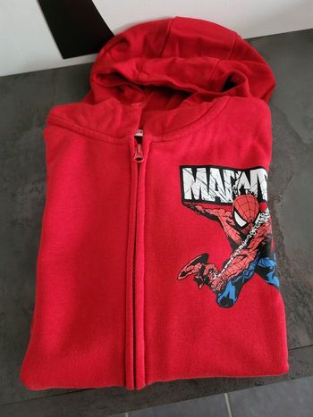 Veste / gilet à capuche spiderman 11/12 ans