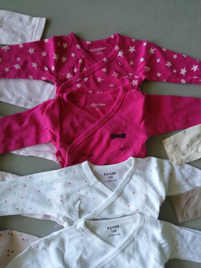 Lot de 12 bodies manches longues 1mois - photo numéro 4