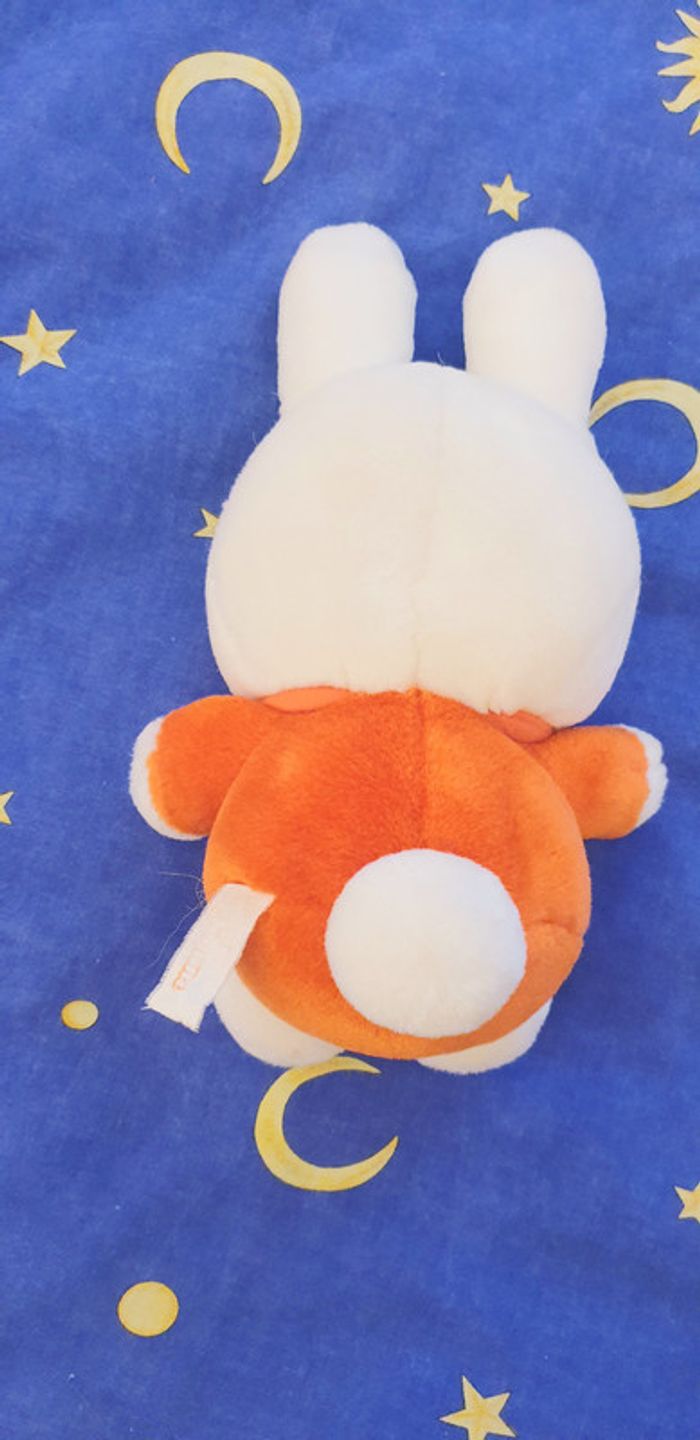 Peluche lapin orange et blanc - photo numéro 2