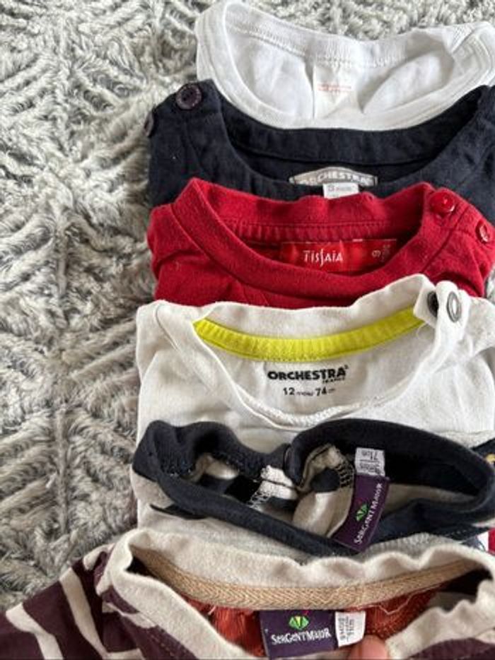 Lot de 6 t-shirts manches longues 9 mois - photo numéro 6